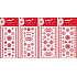 Ostereieraufkleber Gel Zwiebelmuster rot 19 x 9 cm 1 Blatt