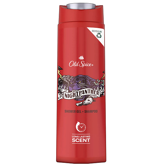 Old Spice Night Panther 2in1 Duschgel und Shampoo für Männer 400 ml