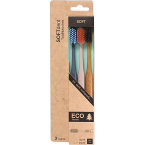 Soft Dent Eco Soft weicher Zahnbürste 3 Stück