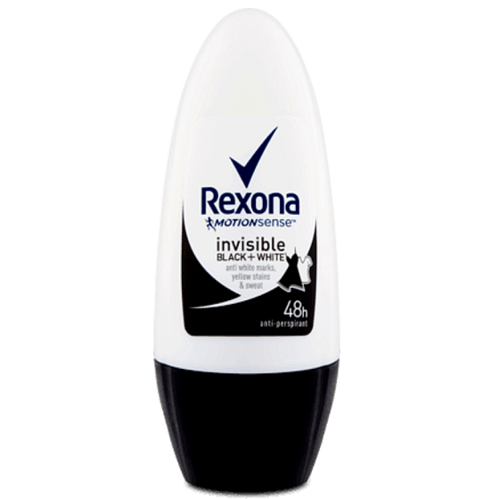 Rexona Invisible Black & White Antitranspirant Deodorant Roll-on für Frauen 50 ml