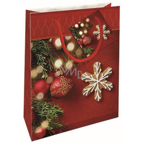 Nekupto Geschenkpapiertüte 14 x 11 x 6,5 cm Weihnachtslebkuchen und Flachmänner