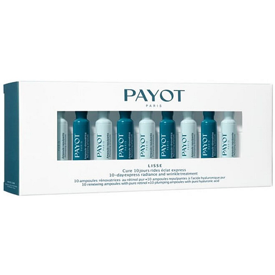 Payot Lisse Cure 10 Jours Rides Eclat Express 10-Tage-Anti-Falten-Kur mit Hyaluronsäure und Retinol 20 x 1 ml