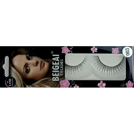 EyelaShes Künstliche Wimpern mit Kleber 03 Schwarz 1 Paar