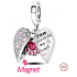 Sterling Silber 925 Pawprints on my heart, Herz-Anhänger an Haustier-Armband