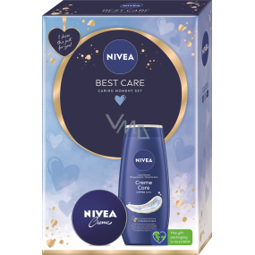 Nivea Best Care Creme Care pflegendes Duschgel 250 ml + Creme zur Basispflege 75 ml, Kosmetikset für Frauen
