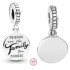 Charm Sterling Silber 925 Freunde sind die Familie, die Sie wählen, Freundschaftsarmband Anhänger