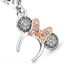 Charm Sterling Silber 925 Disney Stirnband Minnie Mouse, Film-Armband-Anhänger
