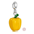 Charm Sterling Silber 925 Paprika gelb, Anhänger für Lebensmittelarmband