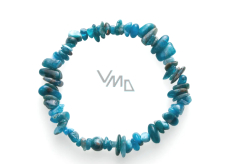 Apatit blau Armband elastische gehackten Naturstein 19 cm, Stein Realisierung