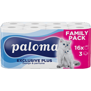 Paloma 3-lagiger Toilettenpapier Exclusive Soft Decor, 16 Rollen Paloma 3-lagiger Toilettenpapier Exclusive Soft Decor, 16 Rollen