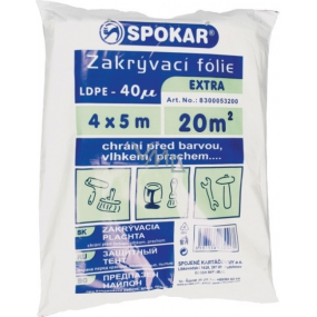 Spokar Extra Abdeckfolie LDPE, 40 µ, 20 m?, 4 × 5 m