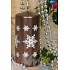 Lima Snowflake Kerze braun Zylinder 60 x 120 mm 1 Stück