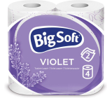 Big Soft Violet 2-lagiges Toilettenpapier, 4 Rollen, 20 m Rolle