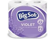 Big Soft Violet 2-lagiges Toilettenpapier, 4 Rollen, 20 m Rolle