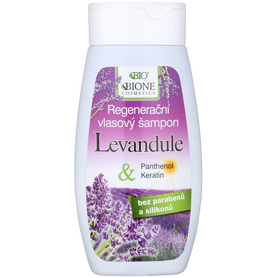 Bione Cosmetics Lavendel & Panthenol, Keratin Regenerationsshampoo für Haare 250 ml