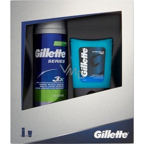 Gillette Series Sensitive Rasiergel 200 ml + Gillette After Shave After Shave Gel für empfindliche Haut 75 ml, Kosmetikset für Männer