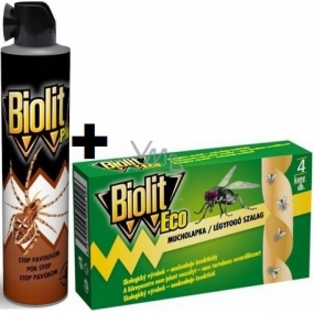 Biolit Plus Stop Spinnen sprühen 400 ml + Biolit Eco Fliegenfalle 4 Stück