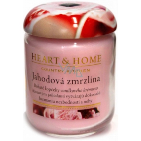 Heart & Home Erdbeereis Soja-Duftkerzenmedium brennt bis zu 30 Stunden 110 g