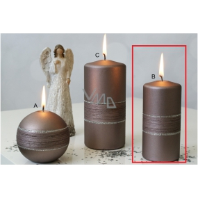 Lima Funkelnde Kerze hellbrauner Zylinder 60 x 120 mm 1 Stück