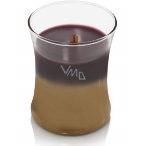 WoodWick Floral Nights Dark Poppy Duftkerze mit Holzdocht und Deckel Glas klein 85 g Limited 2019