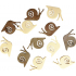Holzschnecke beige, braun 4 cm, 12 Stück