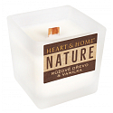 Herz & Haus Natur Rosenholz und Vanille Duftkerze kleines Glas, Brenndauer bis zu 20 Stunden 90 g