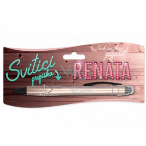 Nekupto Glühender Stift mit dem Namen Renata, Touch Tool Controller 15 cm