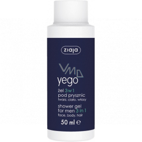 Ziaja Yego Men 3 in 1 Duschgel für Körper, Haare und Gesicht Travel Pack 50 ml