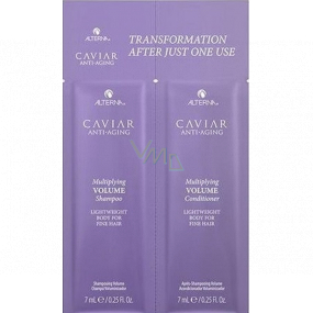 Alterna Caviar Anti-Aging Multiplying Volume Caviar Shampoo und Conditioner für dauerhaftes Volumen 2 x 7 ml, Duopack