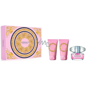 Versace Bright Crystal Eau de Toilette 50 ml + Körperlotion 50 ml + Duschgel 50 ml, Geschenkset für Frauen