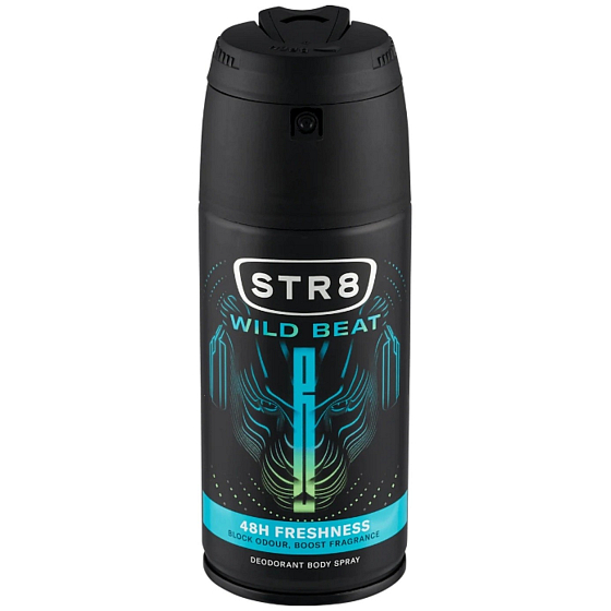 Str8 Wild Beat deodorant sprej pro muže 150 ml – osvěžující a energická vůně pro dlouhotrvající ochranu
