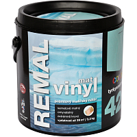 REMAL Vinyl Color mat waschbare Wandfarbe, 420 türkisblau, 3,2 kg