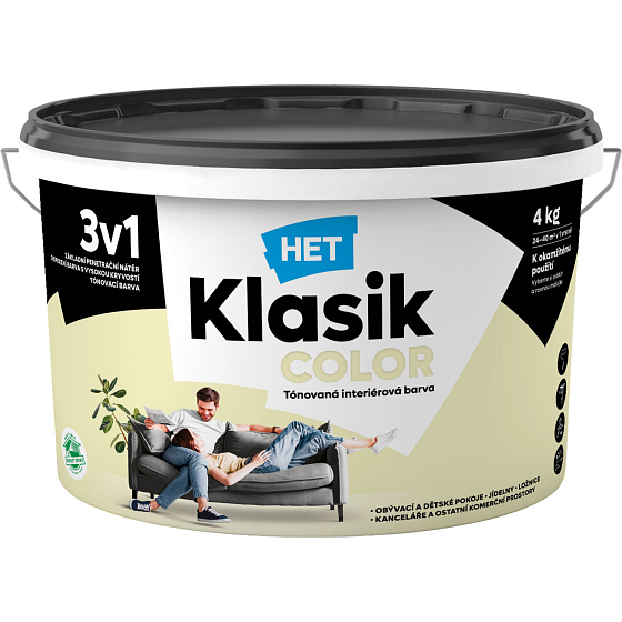 Het Klasik Color Malerfarbe, 0658 gelb Pastell, 4 kg