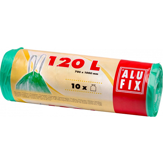 Alufix Müllsäcke grün, 20 µ, 120 Liter, 70 x 100 cm, 10 Stück