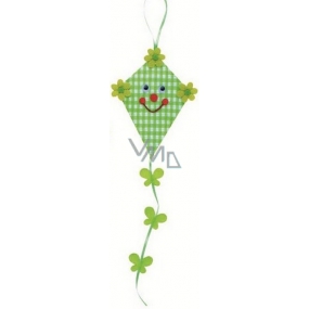 Drachentuch zum Aufhängen von Grün 14 cm + Schwanz 21 cm