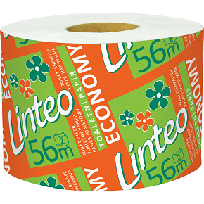 Linteo Economy Toilettenpapier 2-lagig Rolle 448 Blatt, 56 Meter, 1 Rolle