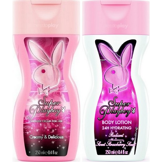 Playboy Super Playboy für Sie Duschgel 250 ml + Körperlotion 250 ml, Kosmetikset