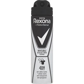 Rexona Men Antitranspirant Invisible Black + White, 150 ml