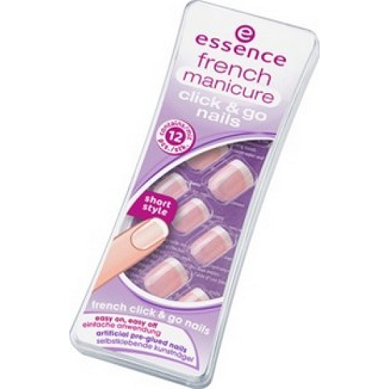 Essence French Manicure Click & Go Nägel künstliche Nägel 02 Nur für Mädchen! 12 Stück
