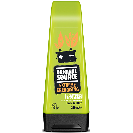 Original Source Eucalyptus and Black Pepper 2in1 Duschgel und Shampoo für Männer 250 ml