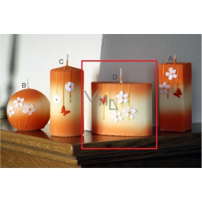 Lima Blooming Wiesenkerze orange Ellipse 110 x 90 mm 1 Stück