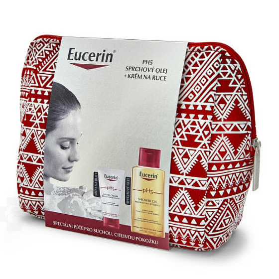 Eucerin pH5 Relipidating Shower Oil 200 ml + pH5 Regenerierende Handcreme 75 ml + etue, Kosmetikset