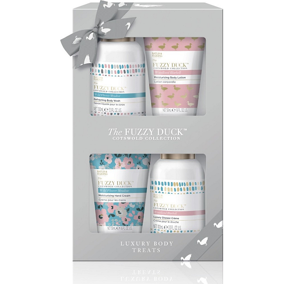 Baylis & Harding Maiglöckchen und Blumenwiese Duschgel 100 ml + Duschcreme 100 ml + Körperlotion 50 ml + Handcreme 50 ml, Kosmetikset