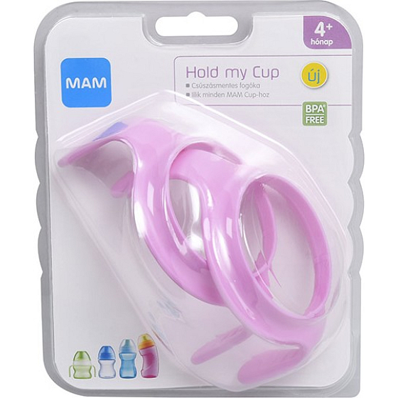 Mam Hold My Cup Anti-Rutsch-Ösen für Tassen 4+ Monate 2 Stück in verschiedenen Farben