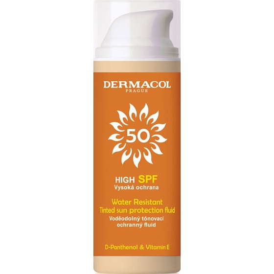 Dermacol Sun Water Resistent SPF50 wasserdichte tonisierende Hautschutzflüssigkeit 50 ml