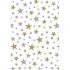 Ditipo Geschenkpapier 70 x 200 cm Weißgold und silberne Sterne