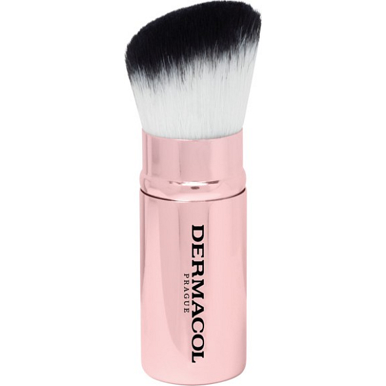Dermacol Rose Gold Kosmetikpinsel mit synthetischen Borsten einziehbar 8,5 cm