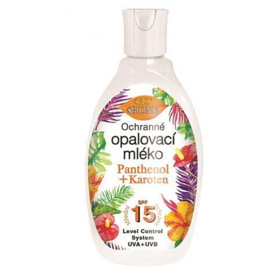 Bione Cosmetics Panthenol + Carotin SPF 15 Schützende Sonnenschutzlotion 150 ml