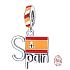 Charm Sterling Silber 925 Spanien Flagge, Reise-Armband-Anhänger