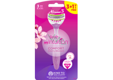 Wilkinson Xtreme 3 My Intuition Comfort Cherry Blossom Rasiermesser für Frauen 4 Stück